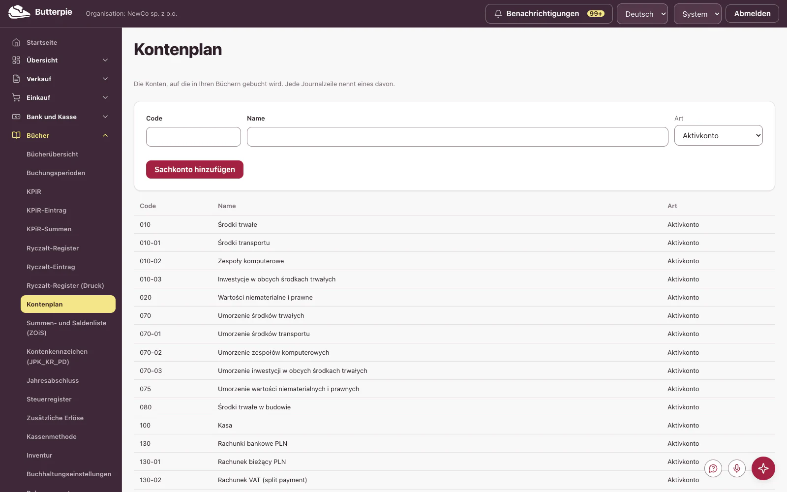 Kontenplan