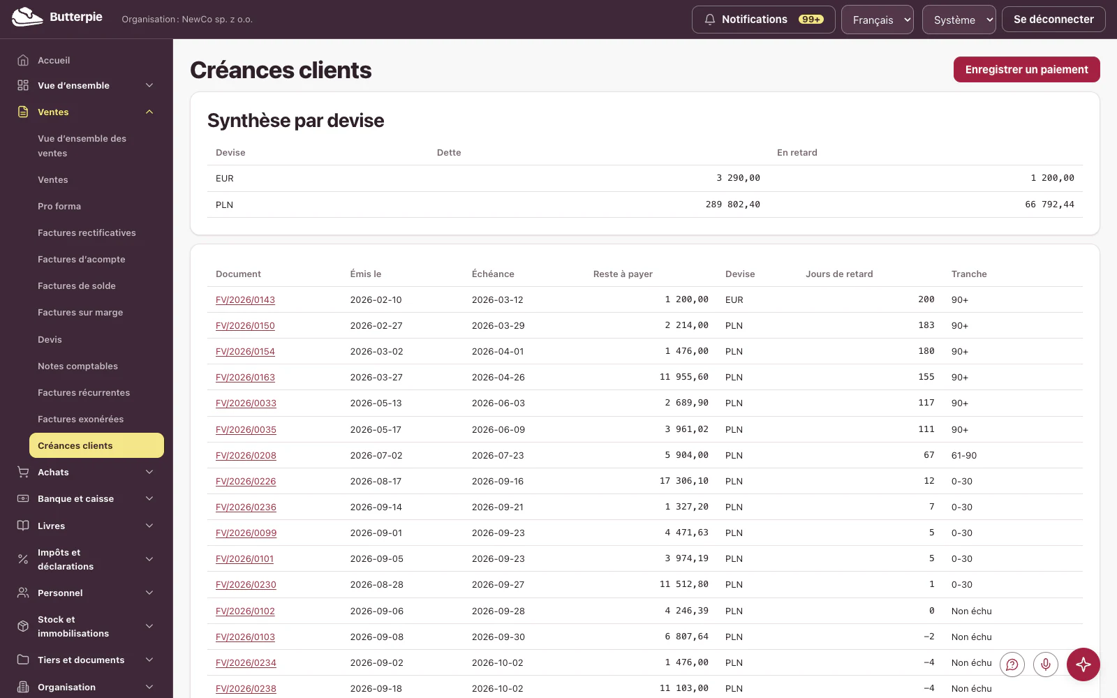 Créances clients