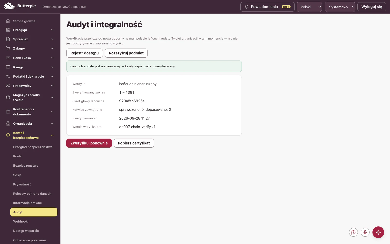 Audyt i integralność